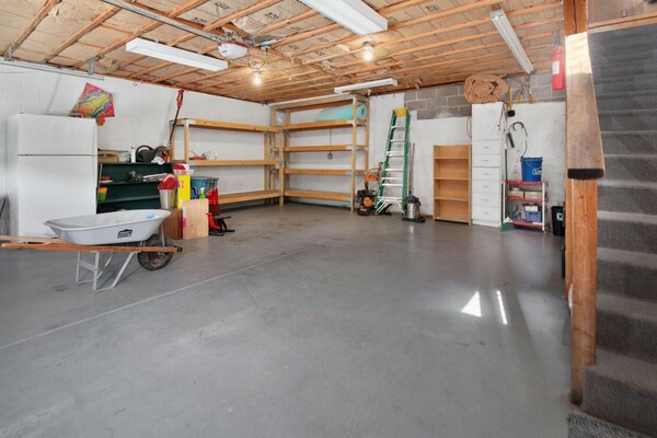 Isolation garage au niveau du plafond.
