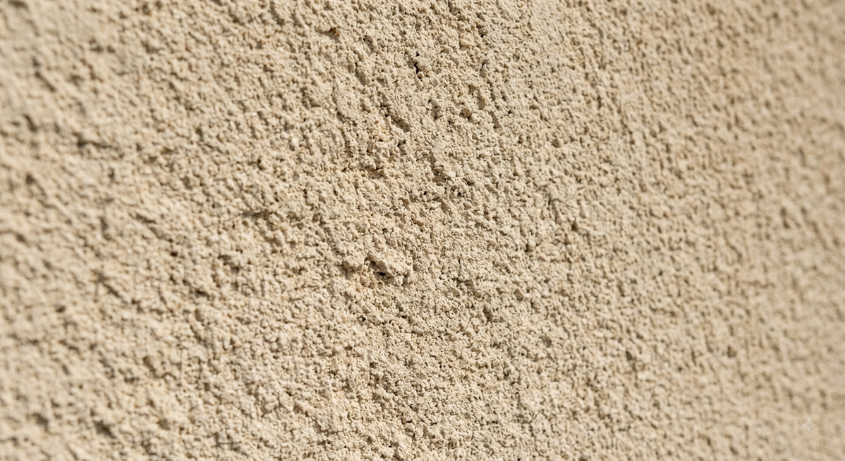 Calcul du prix m2 isolation extérieure + crépi avant et pendant les travaux, crépi en vue détaillée.